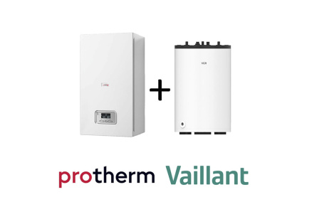Новинка! Комплекты электрокотел+бойлер Protherm и Vaillant