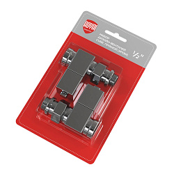 Комплект для радиаторов 1/2" прямой хром CUBE RTE 56.001 Royal Thermo (2шт) ПОД ЗАКАЗ