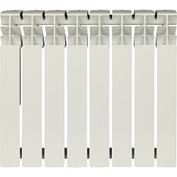 Радиатор алюминиевый Rommer Plus 500 8 секций RAL9016