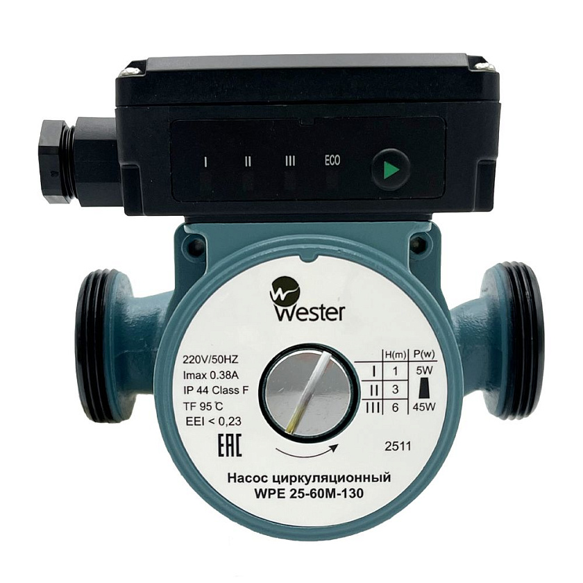 Насос циркуляционный Wester WPE 25-60М 130 мм без гаек