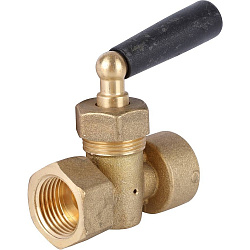 Кран запорный трехход для манометра 1/2" в/в STOUT 