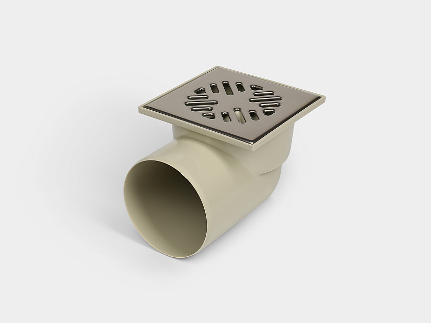 Трап 110 (150х150)  гориз. с нерж. решеткой