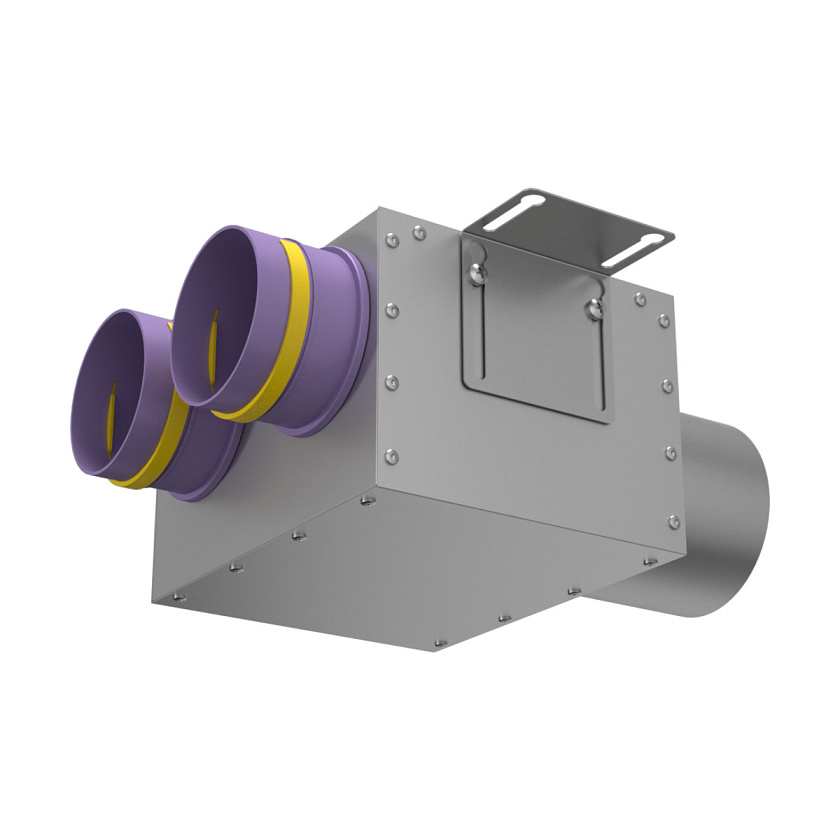 Адаптер (пленум) VPD 125/90x2 прямой круглый на 2 выхода Provent