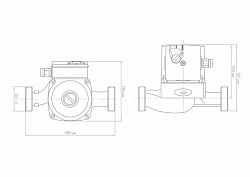 Насос циркуляционный 25/60-180 с гайками Циркуль Джилекс 