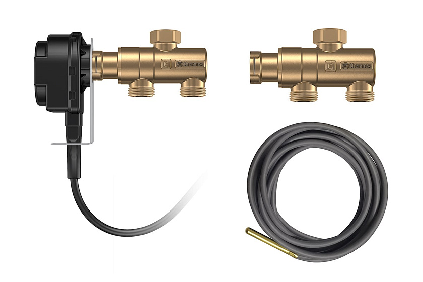 Клапан трехходовой THERMEX dLine U с электроприводом (комплект)  