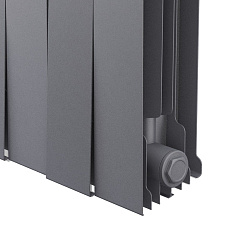 Радиатор биметаллический PIANOFORTE 500/8 секций серебро ROYAL THERMO