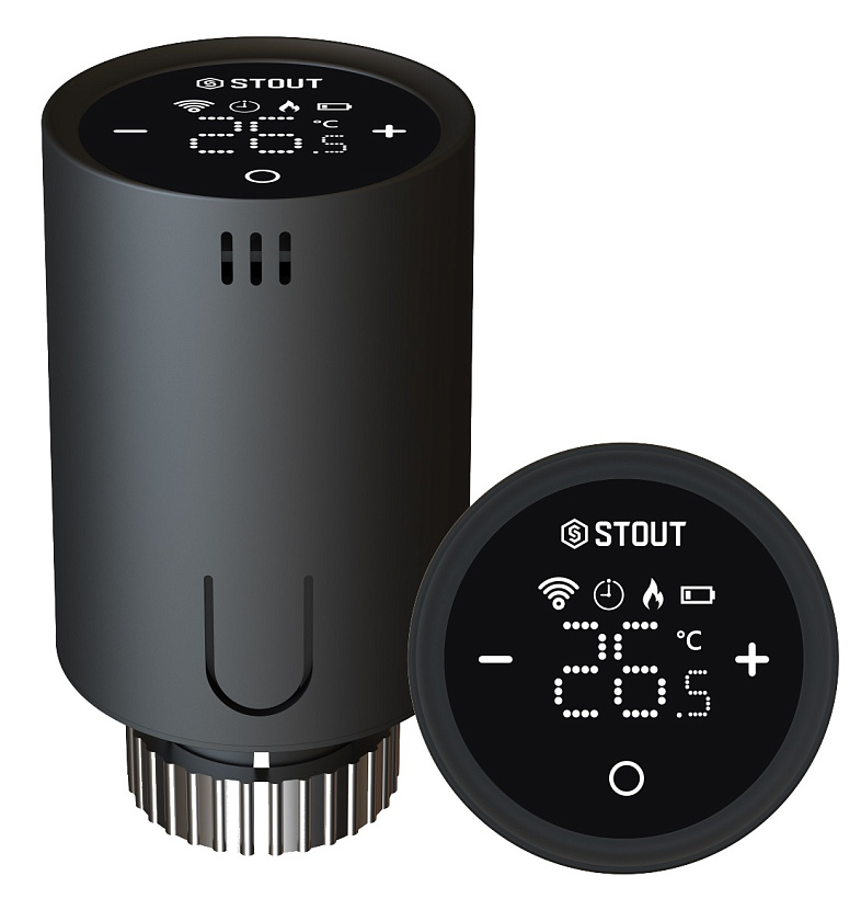 Головка т/с M30x1,5 умная Zigbee (Черная) Stout 