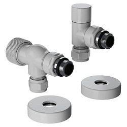 Комплект для радиаторов 1/2"осевой Белый Design Pro М30х1,5  с ЕК 15мм Royal Thermo 