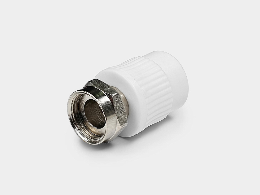 Муфта мет. 25х3/4" с НГ ППР белый Контур  