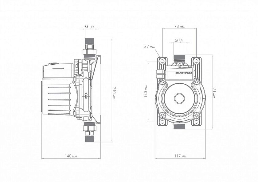 Насос КОМФОРТ ПРО 30/12 Джилекс 