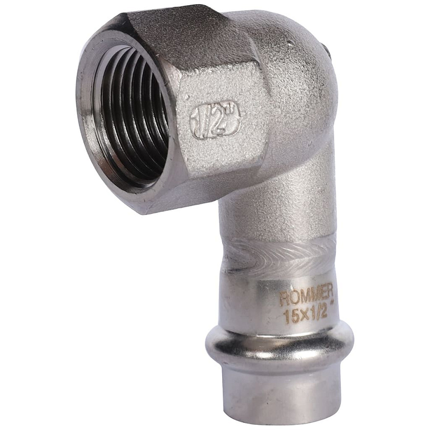 Пресс-угольник 22х3/4" ВПр-ВР из нержавеющей стали Rommer  