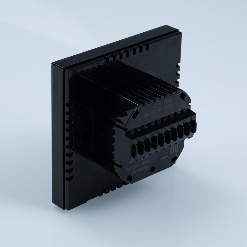 Хронотермостат электронный комнатный, двухконтурный, черный   