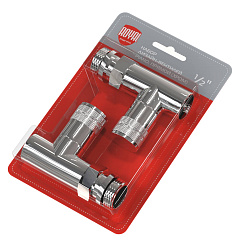 Комплект для радиаторов 1/2" прямой хром PIANO RTE 50.024  Royal Thermo 