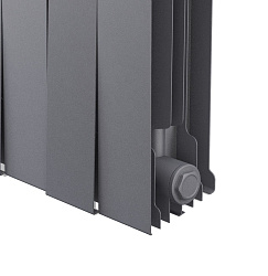 Радиатор биметаллический PIANOFORTE 300/8 секций серебро ROYAL THERMO