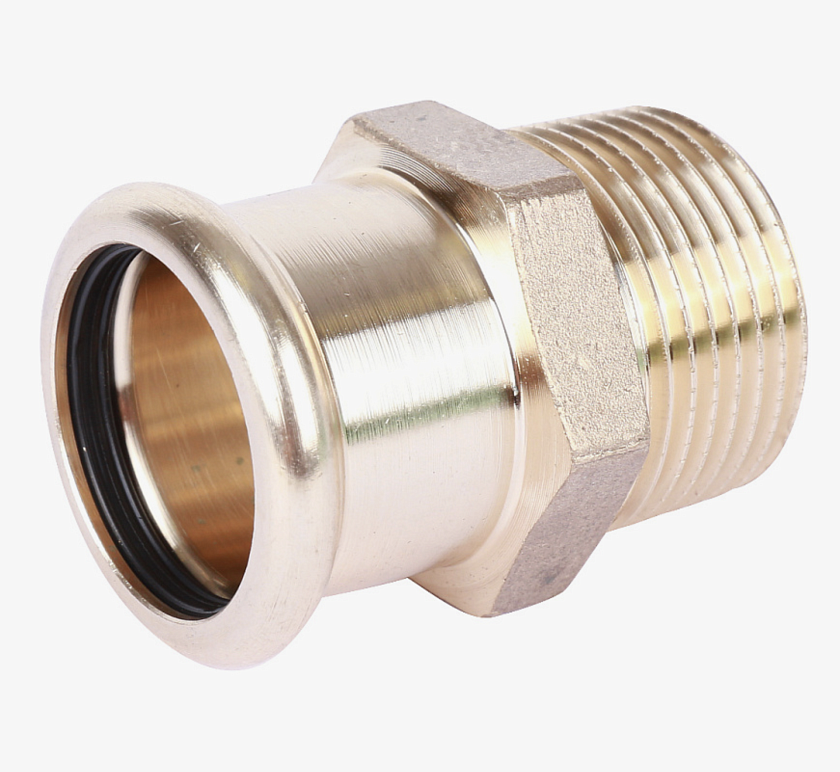 Пресс-муфта 18х1/2" НР, бронза Sanha  уп 10 шт