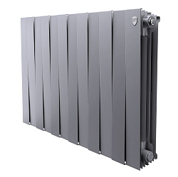 Радиатор биметаллический PIANOFORTE 500/12 секций серебро ROYAL THERMO