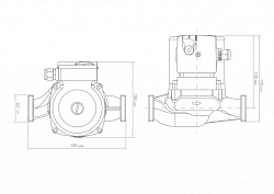 Насос циркуляционный 25/80-180 с гайками Циркуль Джилекс 
