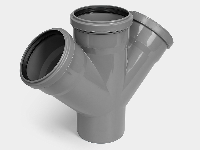 Крестовина канализационная 110/110/110/45 одноплоскостная КОНТУР