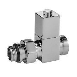 Комплект для радиаторов 1/2" прямой хром CUBE RTE 56.001 Royal Thermo (2шт) ПОД ЗАКАЗ