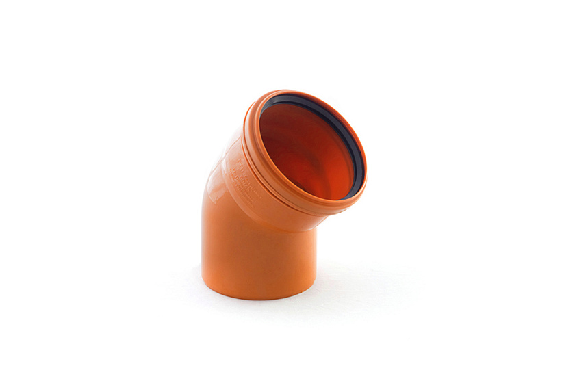 Отвод канализационный 200/45 оранжевый РТП 