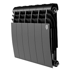 Радиатор биметаллический BiLiner 350/6 секций черный ROYAL THERMO