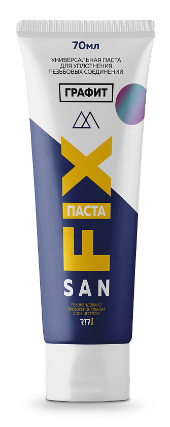 Паста для резьбовых соединений 70 мл графит (для льна) SANFIX