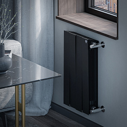 Радиатор биметаллический PIANOFORTE 500/4 секции черный ROYAL THERMO