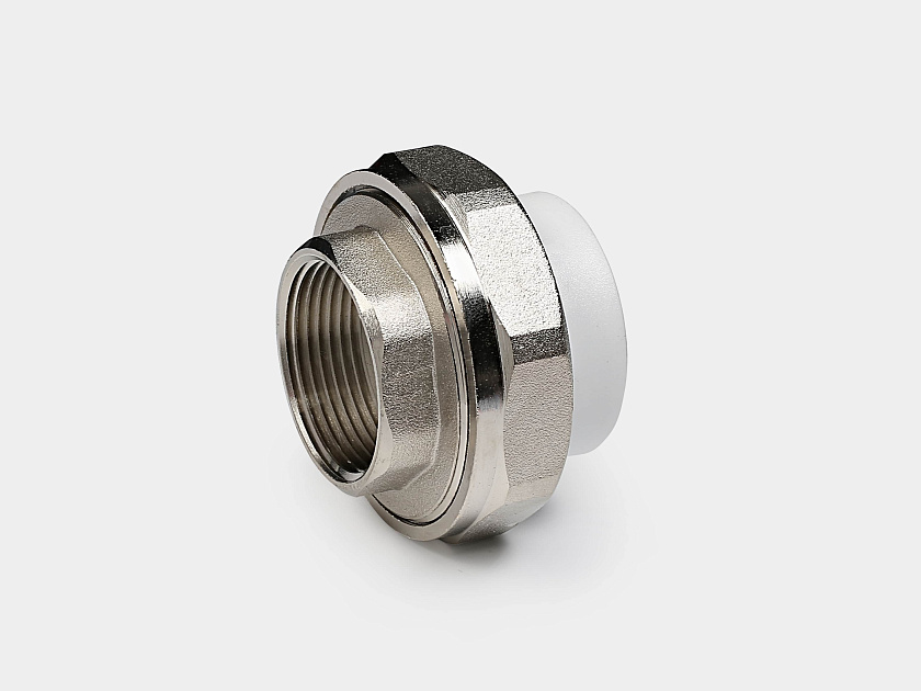 Резьбовое соединение ВР 40х11/2 усил. ППР белый Контур