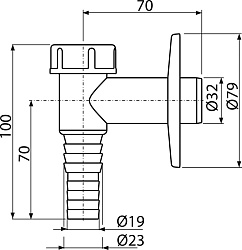 Сифон для стиральной машины, белый APS2 