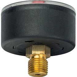 Манометр 1/4" 4 бар Ду 50 заднее подключение с указателем предела STOUT