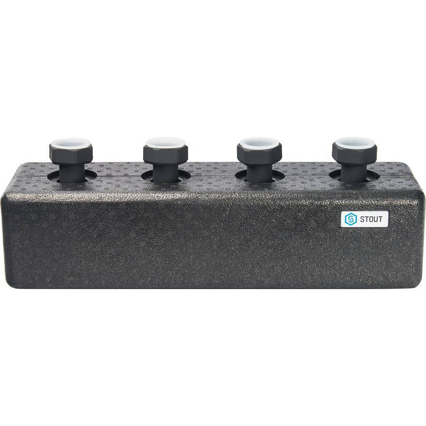 Коллектор 2 вых стальной DN 25 STOUT