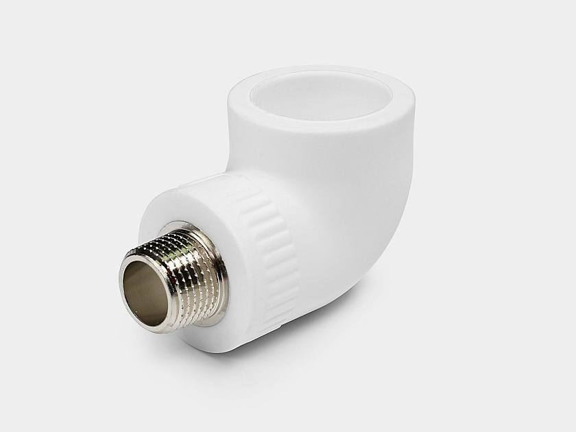 Колено 32х1" НР ППР белый Контур