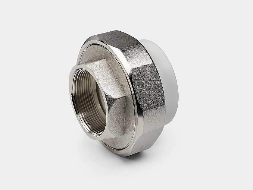 Резьбовое соединение ВР 63х2 усил. ППР белый Контур