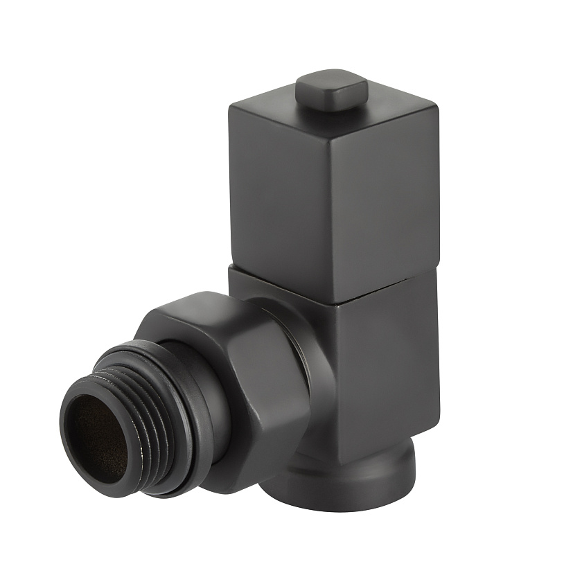 Комплект для радиаторов 1/2" угловой черный CUBE RTE 56.0009 Royal Thermo