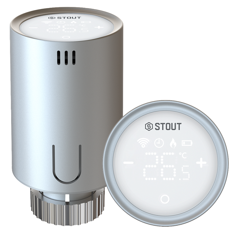 Головка т/с M30x1,5 умная Zigbee (Серая) Stout 