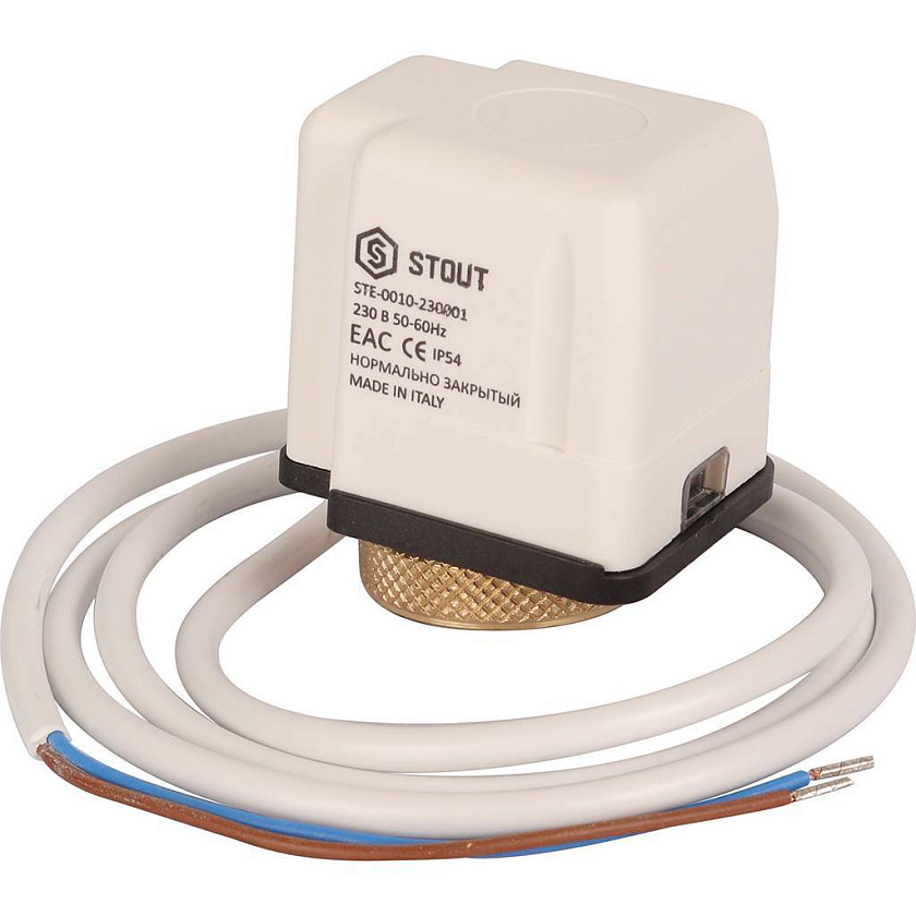 Сервопривод электротерм. компактный норм. закрытый, 230 B STOUT