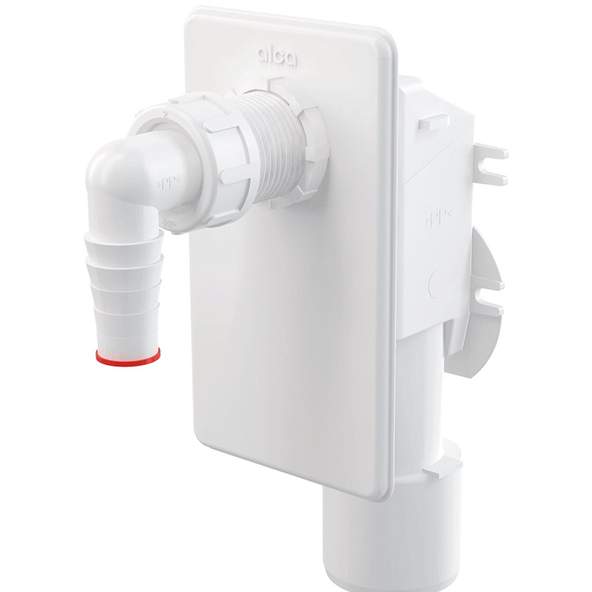 Сифон для стиральной машины Alcaplast APS4 под штукатурку, белый