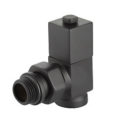 Комплект для радиаторов 1/2" угловой черный CUBE RTE 56.0009 Royal Thermo