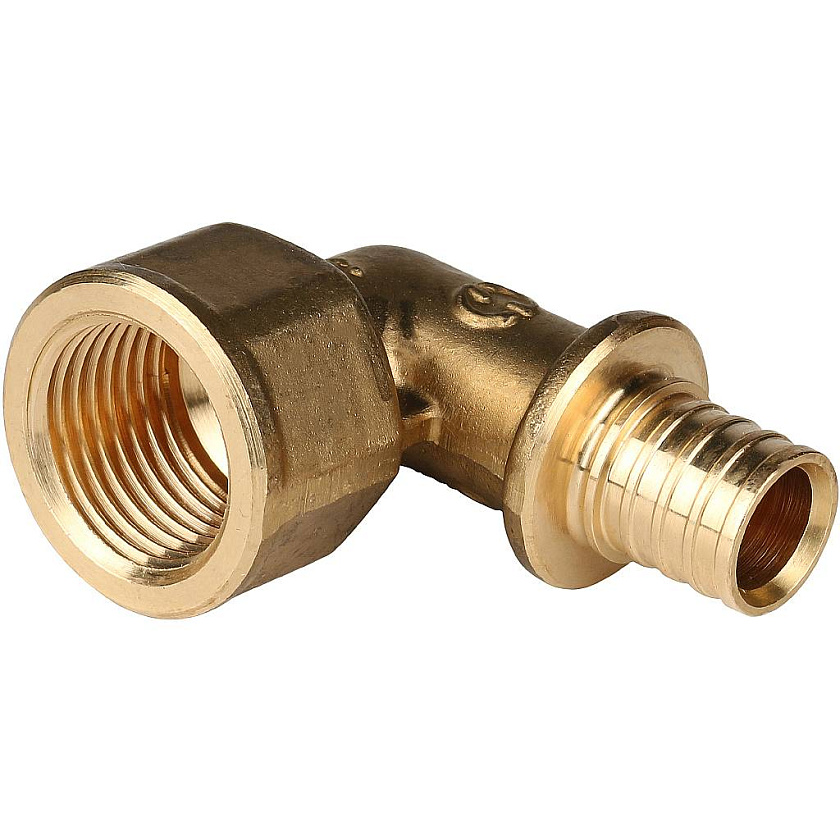 Колено 20х1/2" ВР лат для труб PE-X STOUT упак 10  
