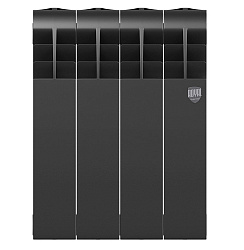 Радиатор биметаллический BiLiner 350/4 секции черный ROYAL THERMO