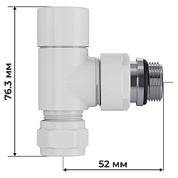Комплект для радиаторов 1/2"осевой Белый Design Pro М30х1,5  с ЕК 15мм Royal Thermo 