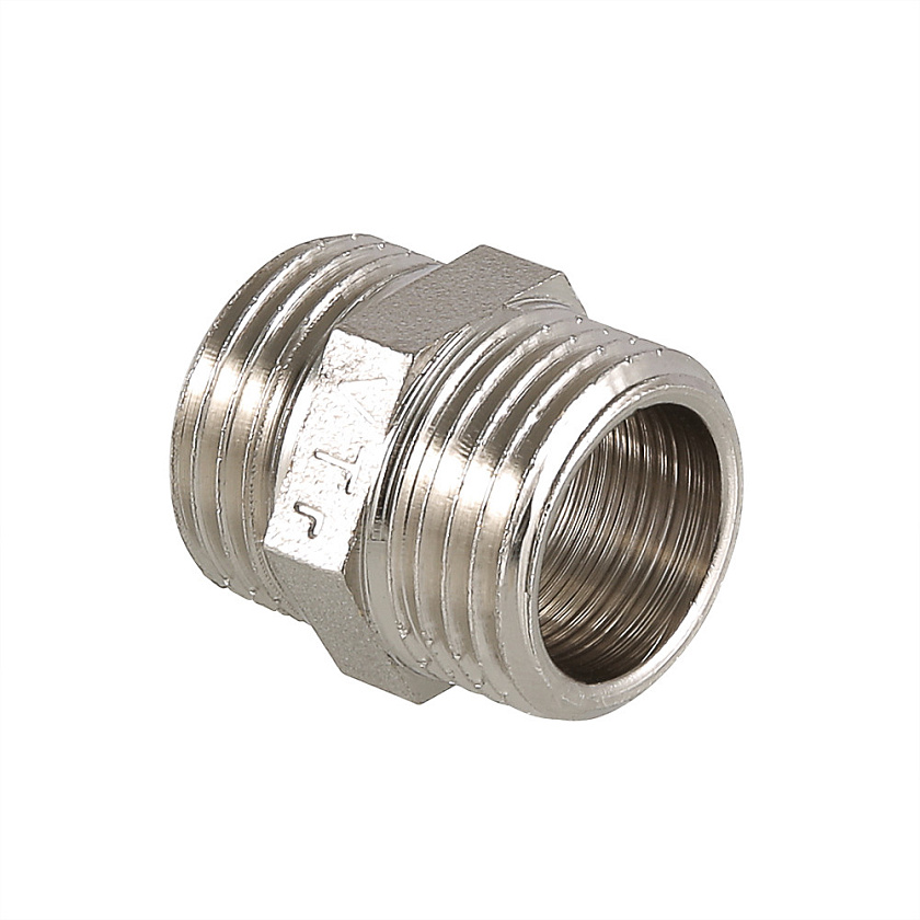 Переходник 1/2"нр х 1/2"нр никел. 