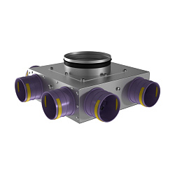 Коллектор KVF 125/90x6 металлический концевой на 6 выходов Provent