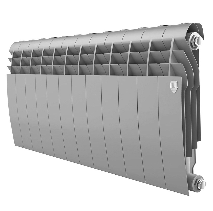 Радиатор биметаллический BiLiner 350/12 секций серебро ROYAL THERMO