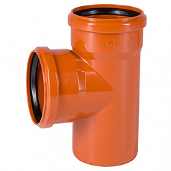 Тройник канализационный 110/110/90 оранжевый Ostendorf   