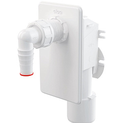 Сифон для стиральной машины Alcaplast APS4 под штукатурку, белый