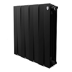 Радиатор биметаллический PIANOFORTE 500/8 секций черный ROYAL THERMO