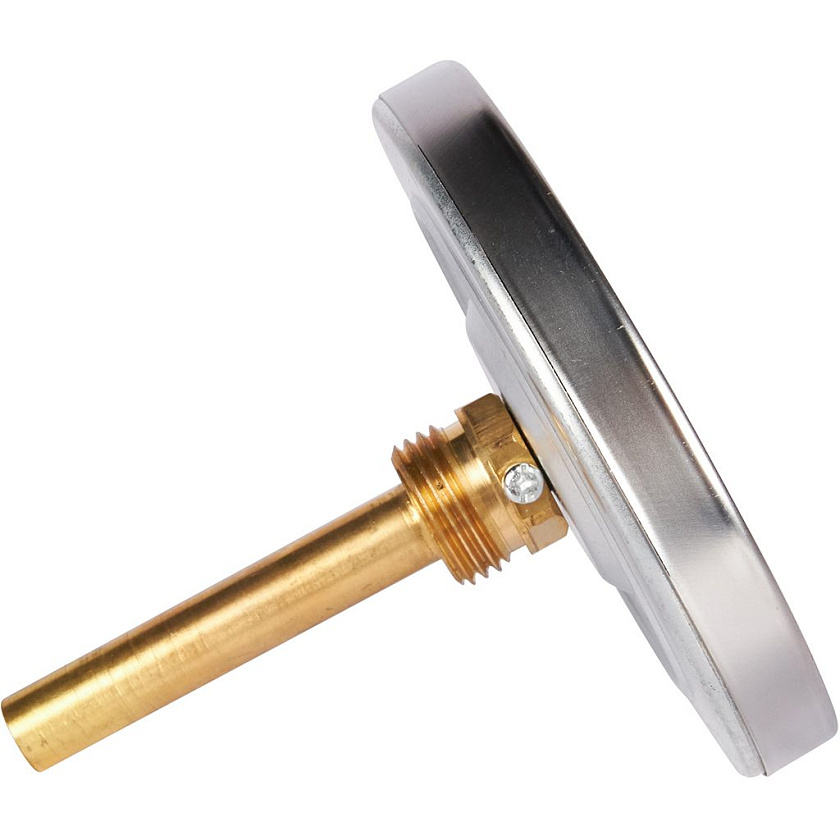 Термометр бим. 1/2"  Ду100 120С с погружной гильзой 75мм ROMMER