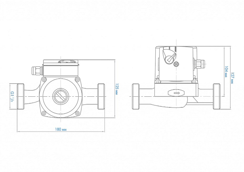Насос циркуляционный 25/40-180 с гайками ЦИРКУЛЬ PREMIUM Джилекс