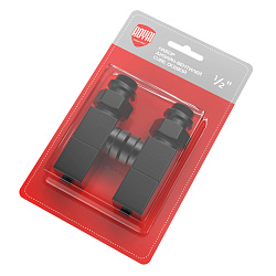Комплект для радиаторов 1/2" осевой черный CUBE RTE 56.0004  Royal Thermo  